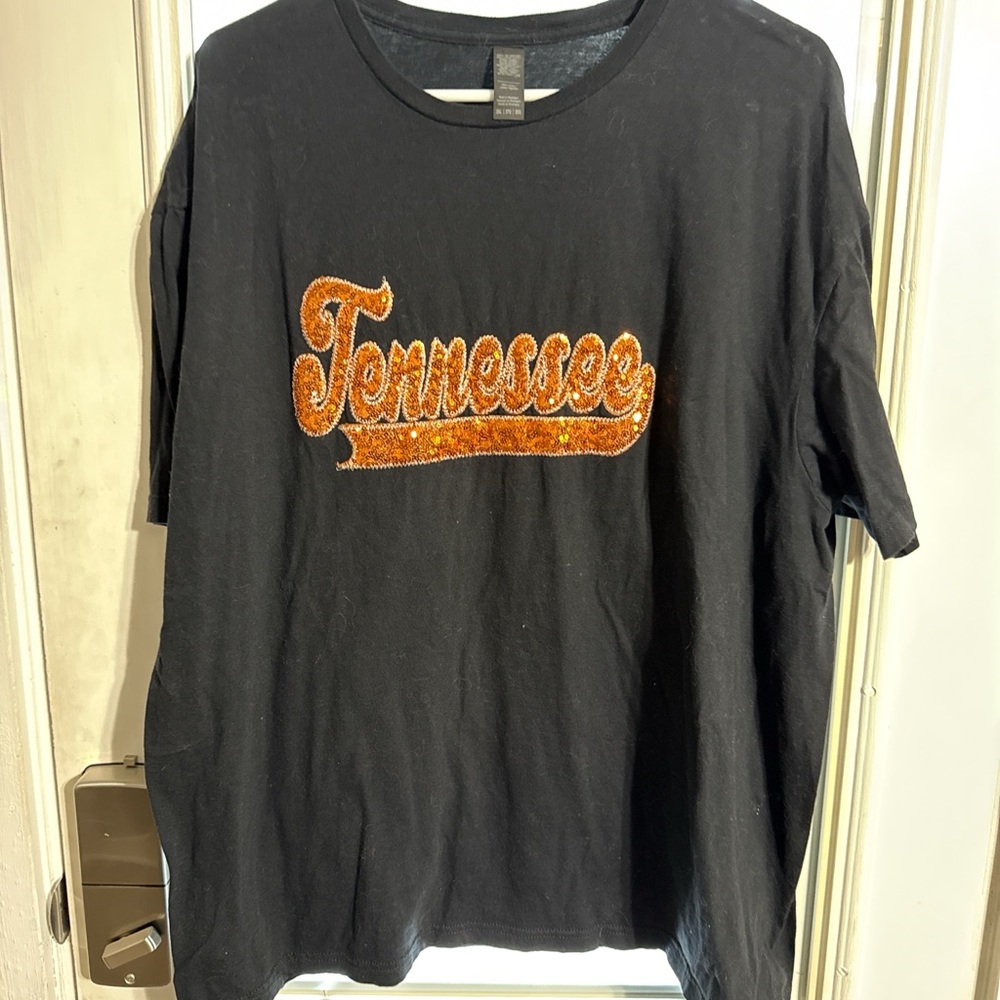 Black Sparkle Tennessee Short Sleeve Tee